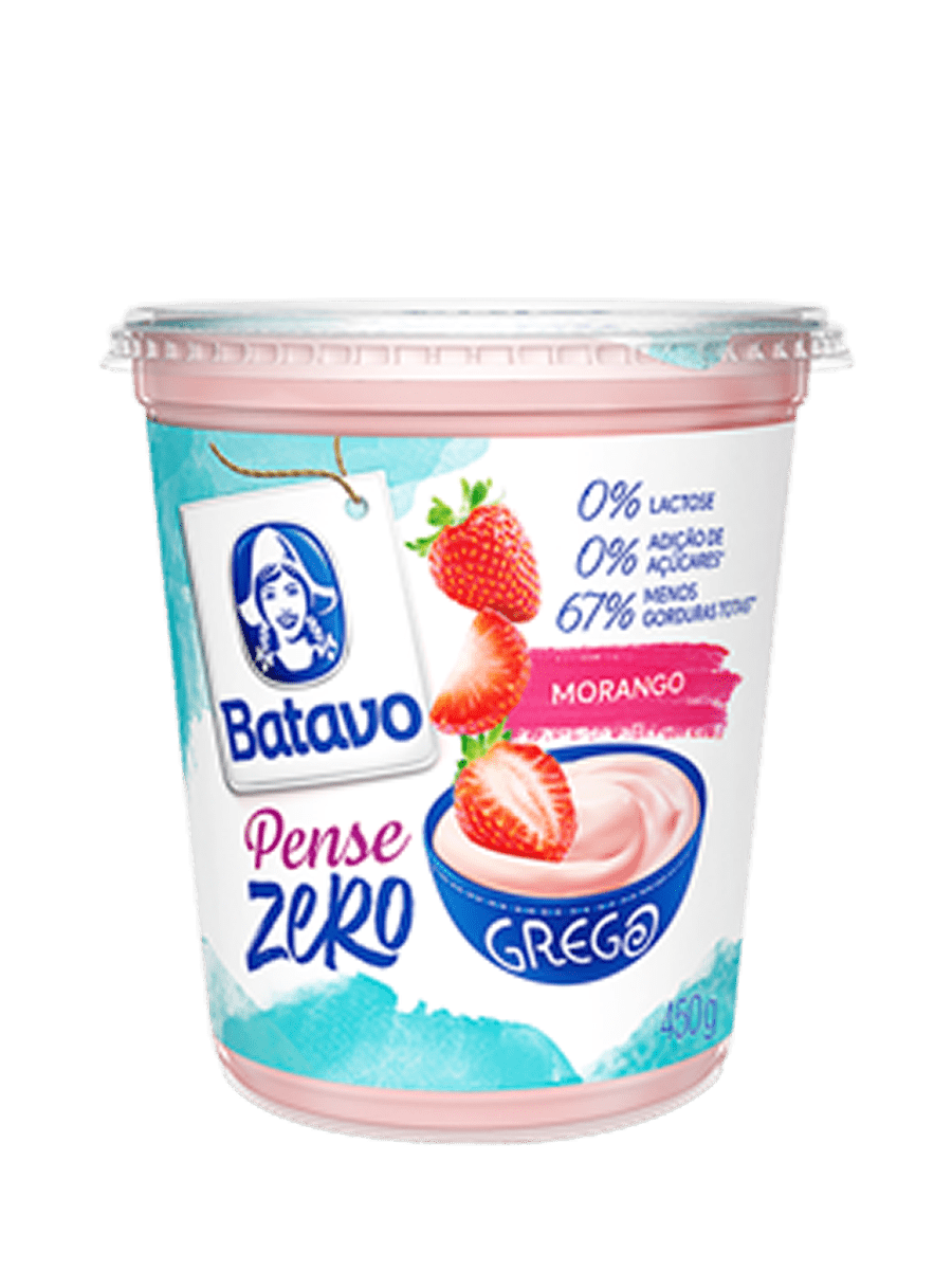 Pense Zero  – Grego Morango 510g